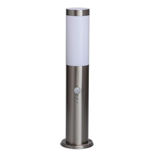 Lampa ogrodowa stojąca NEW YORK 45 cm - zewnętrzny okrągły słupek oświetleniowy z czujnikiem ruchu i zmierzchu.jpg